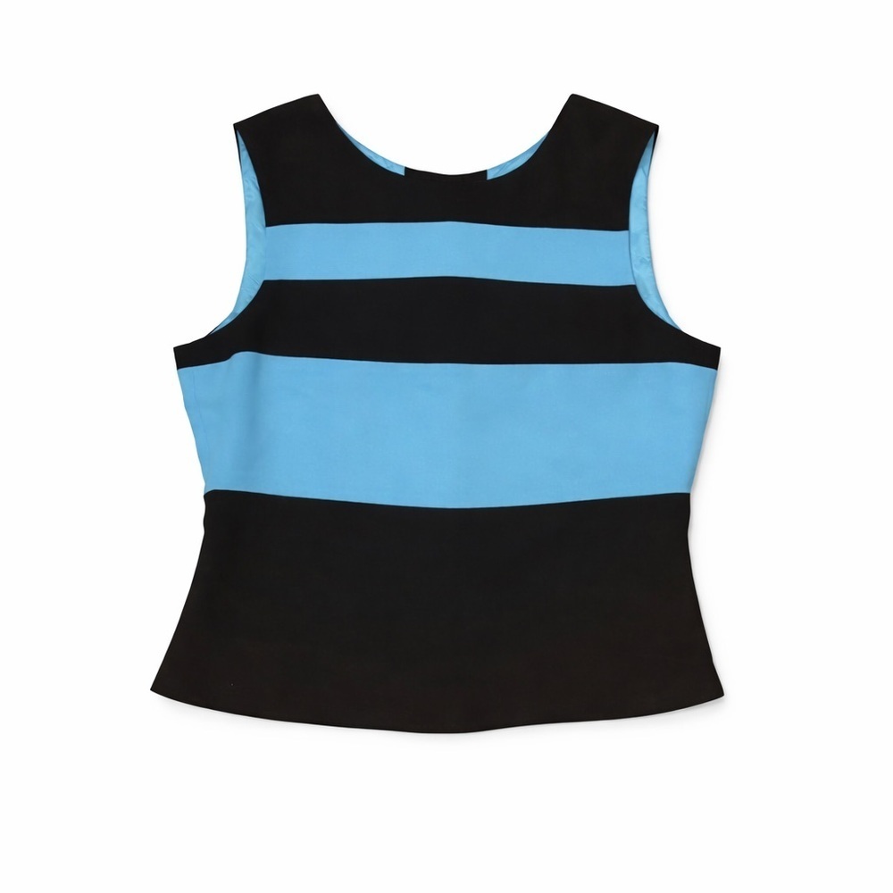 Casual Corner Black and Blue Tank Top